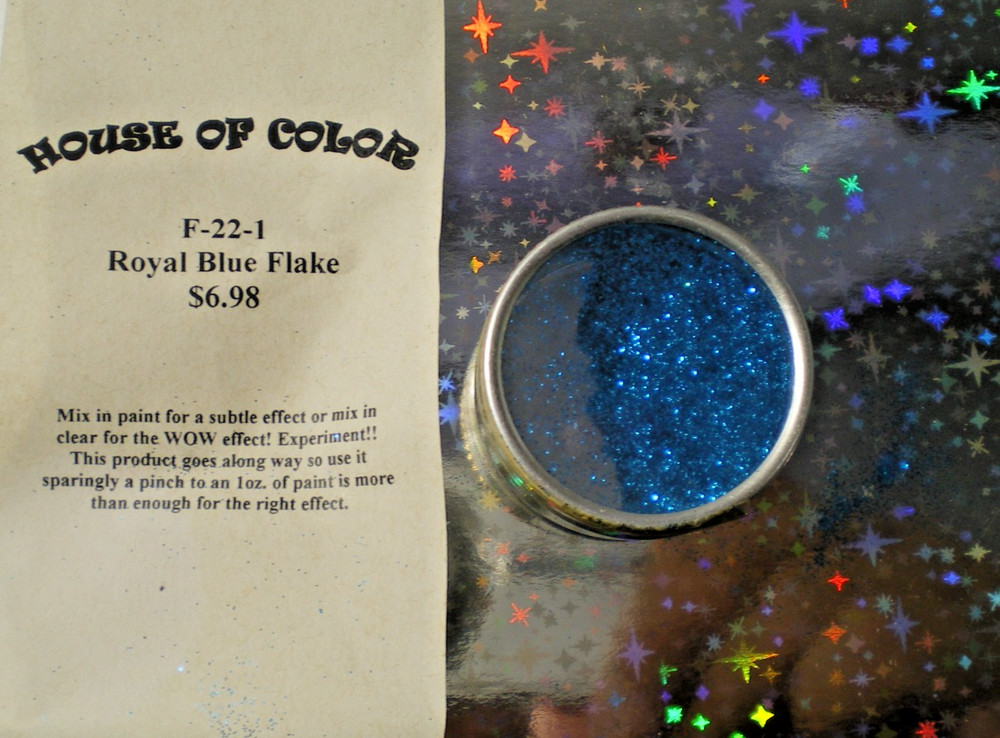HOUSE OF KOLOR F-22-1 ROYAL BLUE FINE METAL FLAKE PAINT ADDITIVE FOR MODEL CARS