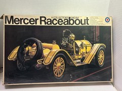 The 1/16 ENTEX #8452 Mercer Raceabout Yellow Unbuilt Model Car Kit is a plastic