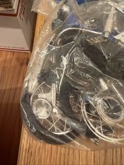 Vintage Model Motorcycle Parts Lot Misc Blue Bikes