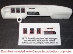 1977 FORD ECONOLINE COCA-COLA FANTA & SURFER VAN GAUGE FACE-1/25 AMT 76-80 kit
