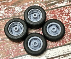 1/24 Scale: 15-inch “Steelies” Resin Wheels W/ Wide Rear Tires