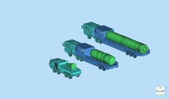 1/350/400/700 Chinese Dongfeng 5C Missile Transport Vehicle Unpainted/3 Pc