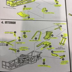 1:25 Funny Hugger Camaro Car Funny Car CHASSIS W Instructions LBR Model Parts