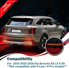 LED Rear Bumper Reflector Lights Kit for Kia Sorento 2024 2025 2026 Daytime Runn
