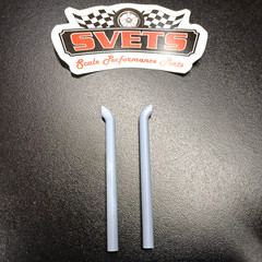 1/24 1/25 Scale 3D Resin Angular Exhaust Stack Pair Universal Longer Version