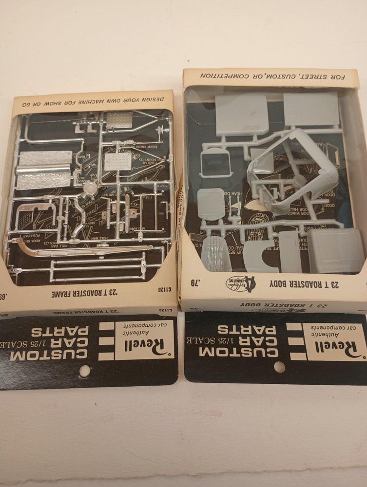 2 Revell 1:25 Scale Custom Parts Packs 23 T Tubular Roadster Frame + 23 Body Kit