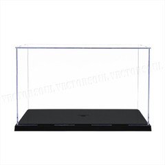 US 12.2″ L Perspex Display Box Acrylic Case Plastic Base Self-Install Dustproof