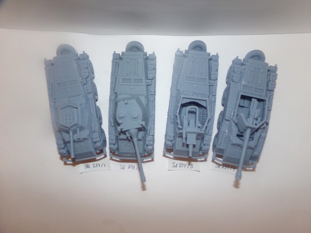 SdKfz 234 variants (1:100 to 1:48 scales)