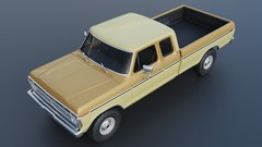 3d Printed 1/25 1974 Ford F250 SuperCab Model Kit