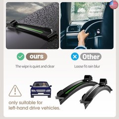 Compatible With Chevrolet Corvette 2005-2024 Front Windshield Wipers Water