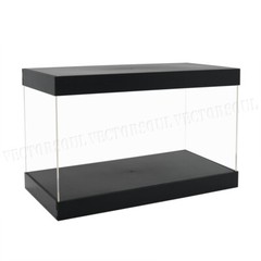 US Big Acrylic Display Box Perspex Case 14.7″ L Plastic Dustproof Self-Install