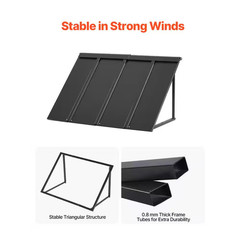 1 Piece 44 X 24 In., for Sunlight Protection Suitable for Balconies Fixed Metal