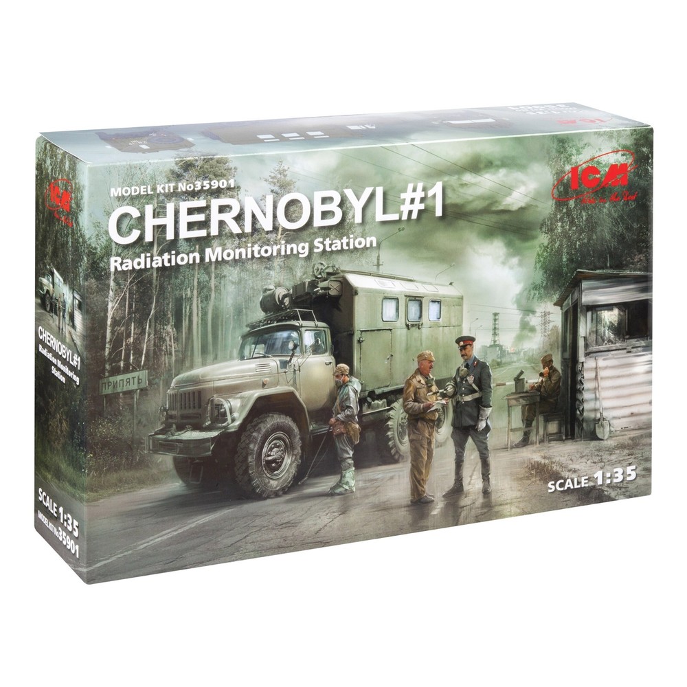 ICM 35901 Plastic model kit Scale 1:35 Chernobyl#1. Radiation Monitoring Station