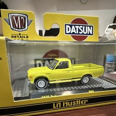M2 Machines 1976 Datsun Truck Li’l Hustler Yellow Diecast Car Model
