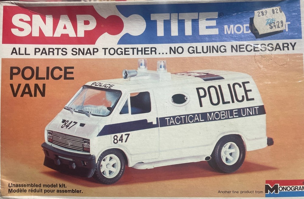 SNAPTITE Police Van 1976 NOS NIB Sealed
