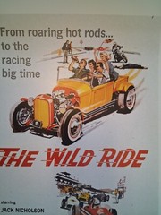 Very cool vintage 1950’s THE WILD RIDE hot rod poster 30 yr old reprint GREAT