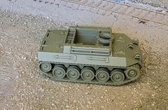 One 1/87 HO scale M39 armored utility vehicle, olive drab