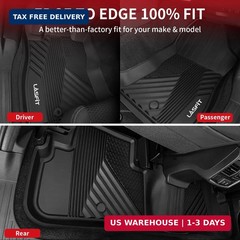 LASFIT All Weather Floor Mats for Subaru Crosstrek & Impreza 2026 2025 2024 (Non