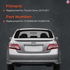 labwork Driver Side Outer Tail Light Replacement for Toyota Camry 2010 2011