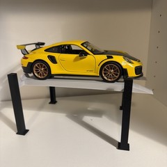 4 post model car lift 1:24 1:25 scale KIT Diorama In Black And Gray!! Paintable