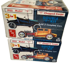 2 LOT AMT 626 1925 Ford Model T 1:25 Model 1 Kit Complete 1 Kit Incomplete READ