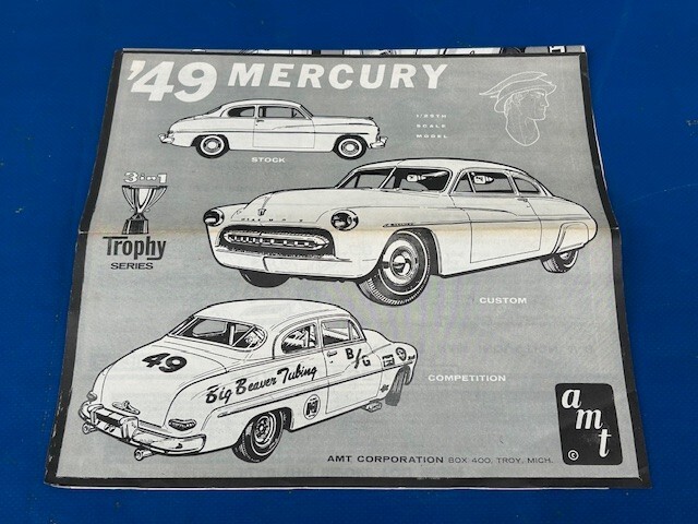 Original 1970s Vintage AMT 1949 49′ Merc Model Kit Assembly Instruction Book