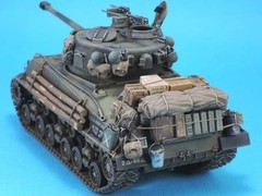 1/35 Scale Die-Cast Resin Model Assembled Kit US Army Sherman M4A3E8 1945 Upd…