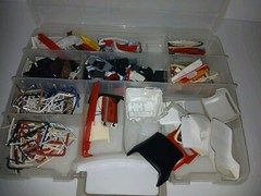 Revell AMT Monogr Junkyard Parts Lot Of Plastic Model Assortment Of Parts & Case