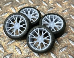 Resin 21/20 Inch: “Dodge Challenger Hellcat” Model car Wheels/Tires 1/24 scale