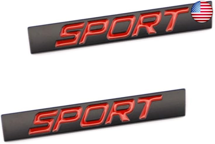 2x Sport Emblem Metal Turbo Badge For Fender Trunk Side Sticker Accessories