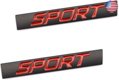 2x Sport Emblem Metal Turbo Badge For Fender Trunk Side Sticker Accessories