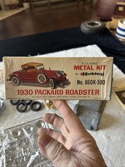 Vintage Hubley 1930 Packard Roadster Metal Model Kit 1/22 Parts