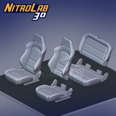 1:25-1:24 Scale Resin Diamond Pattern Bucket seat and rear set upgrade set