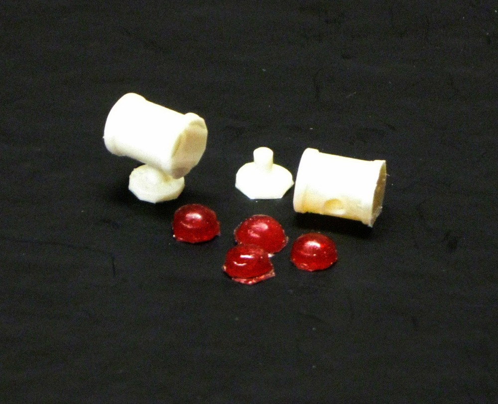 1:25 scale model resin Adam 12 Trio T2 can red can light fire police ambulance