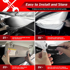Windshield Sun Shade for Acura MDX 2021-2025 2026, Custom Fit Foldable Front Win