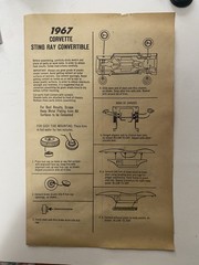 Palmer 1967 Corvette Sting Ray Convertible Unassembled Kit Decals Custom 6714