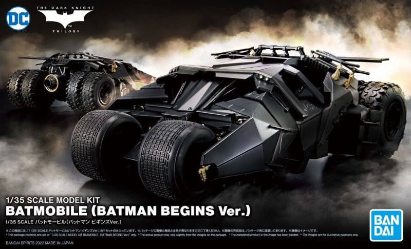 Bandai 1/35 Scale Batmobile (Batman Begins Ver)DC Universe Plastic Model Kit