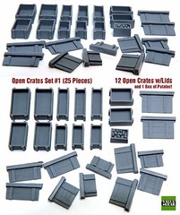 1/35 Universal Open Wood Crates w/Lids #OC1- Value Gear Details – 25pcs Resin