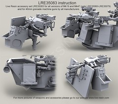 Live Resin 1/35 LRE-35083 MK19-3/MK47 MK93 Multi-Purpose Ammo Can Holder & PA70