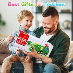 ENJSD Toys for 1 2 3 4 Year Old Boys, 5 in 1 Ages 2-4 with 4…