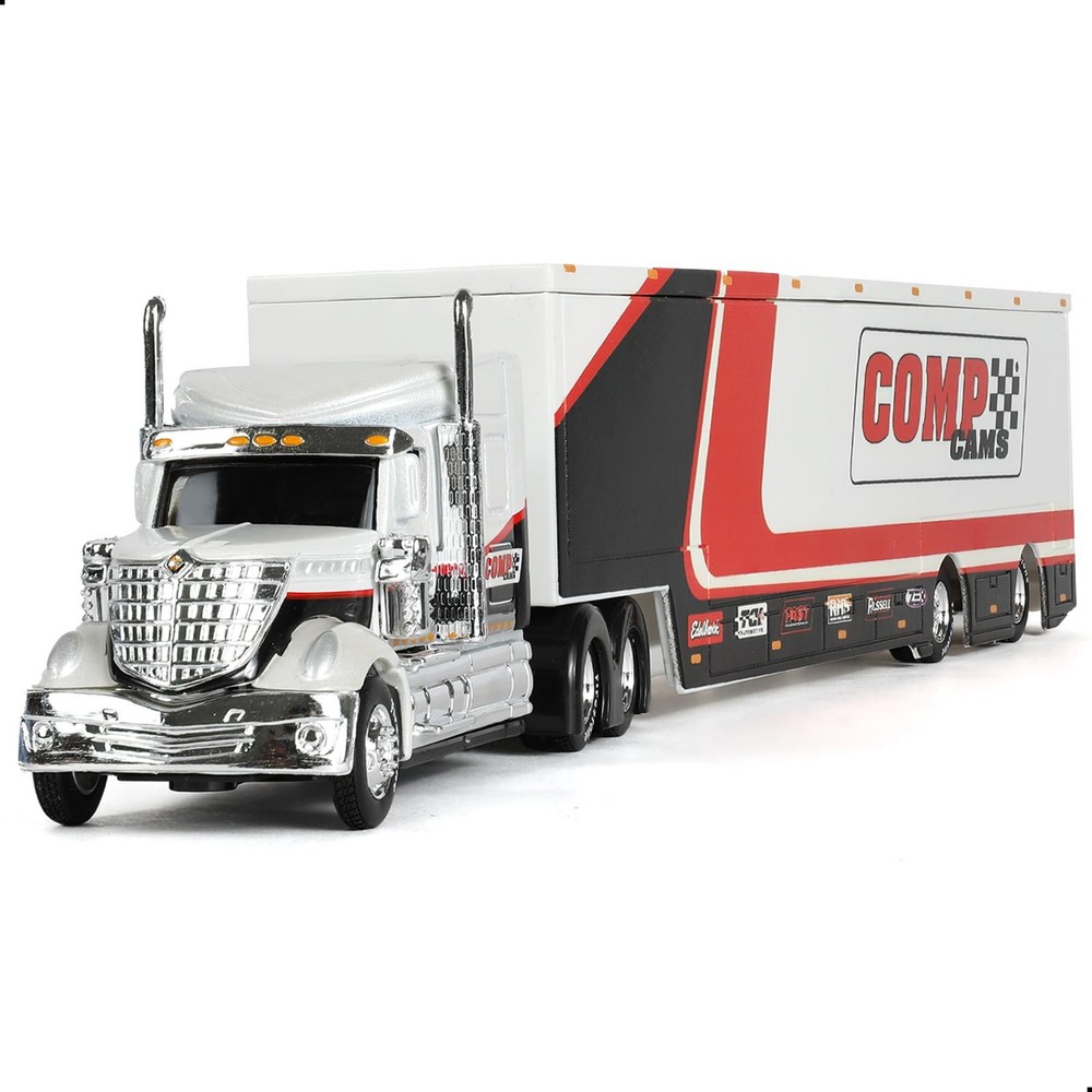 1/64 Scale International LoneStar Semi Truck with Trailer Die-Cast Alloy Model –