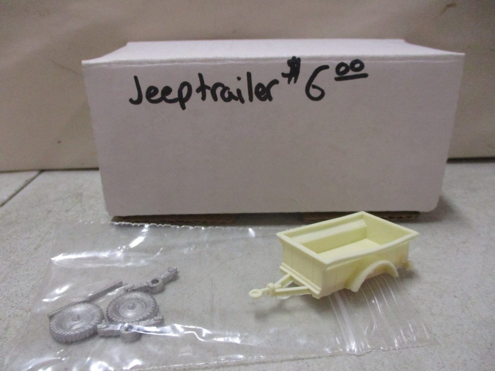 Military Jeep Trailer Resin Model