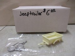 Military Jeep Trailer Resin Model