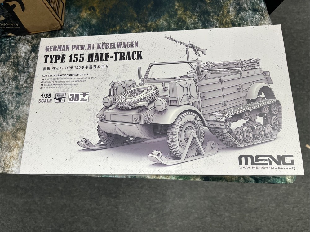 1/35 Meng #VS018 Kubelwagen Pkw.K1 Tp.155 Half-Track