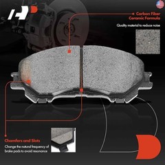 A-Premium 11.65 inch (295.8mm) Front Drilled and Slotted Disc Brake Rotors +