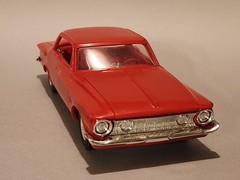 Vintage Jo-Han 1962 Plymouth Fury HT 1/25 Scale Built Kit – Nice, Unpainted Red