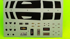 2016 Camaro SS 1/25 Decal Sheet Bow Tie Emblem MI License Plate Black Stripes GM