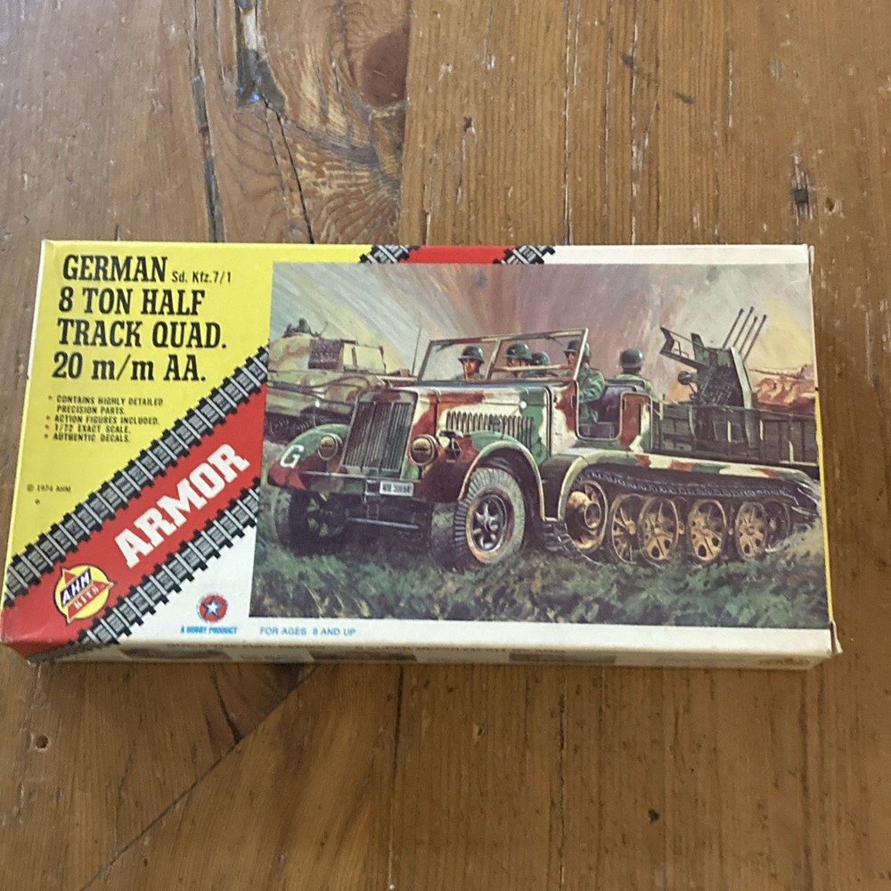 1/72 AHM Kits #552 German 8 Ton Half Track Quad 20mm AA. DMT