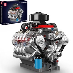 Realistic V8 Engine Model with Moving Parts – Perfect STEM Gift for Enthusiasts
