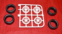 AMT 2021 Dodge Charger Redeye Hellcar Wide Body Wheels and Tires 1/25